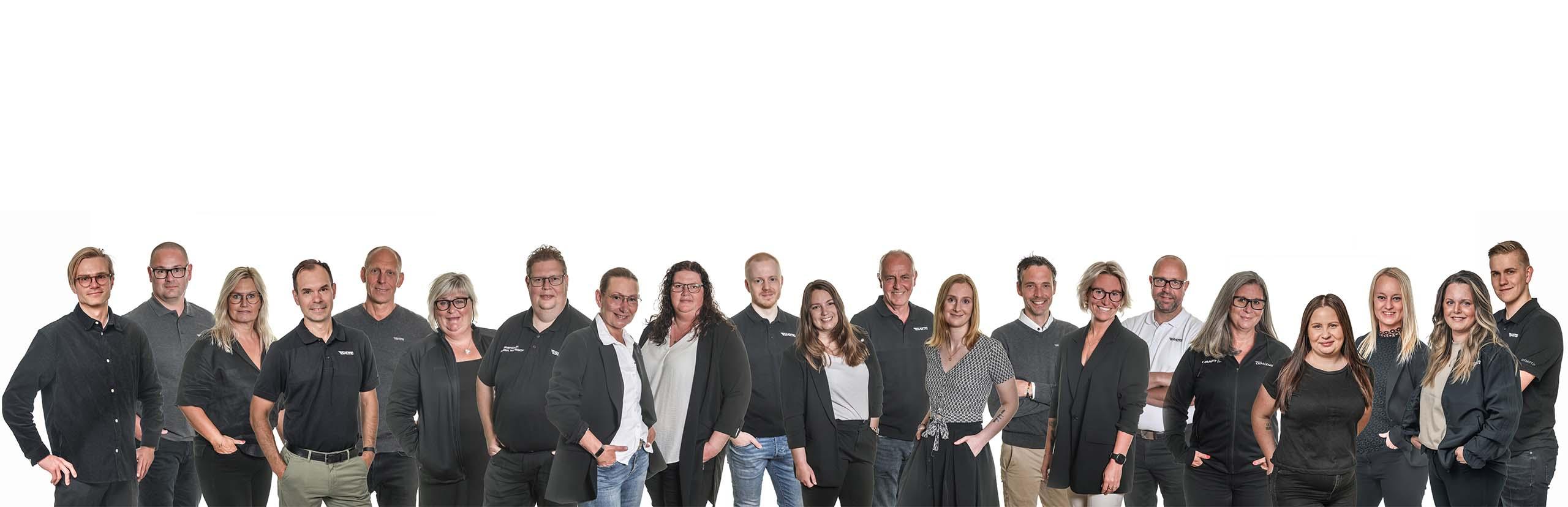 En gruppbild på personalen på Svemo kansli.