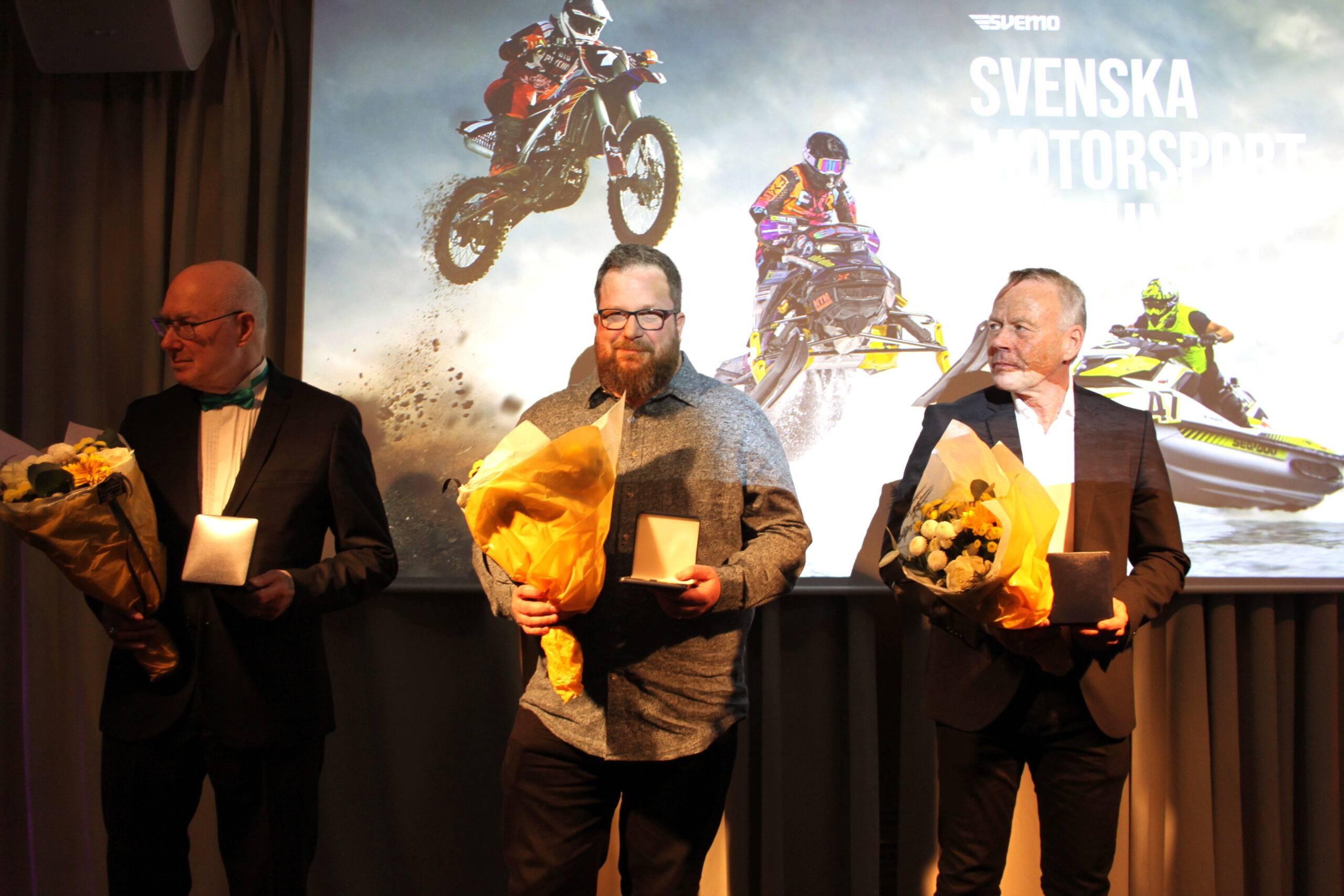Bengt, Tobias och Conny uppmärksammas för sitt engagemang inom motorsporten