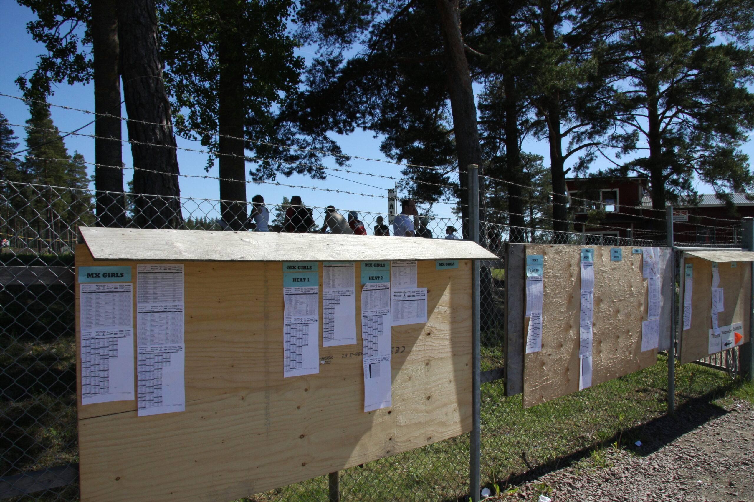 Tavlor med resultatlistor